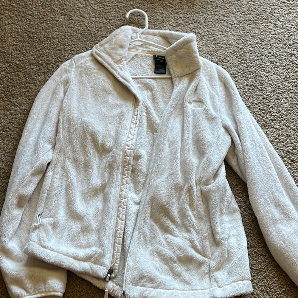 Fuzzy north face jacket: size medium